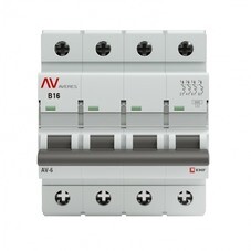 Автоматический выключатель модульный EKF Averes AV-6 4Р 16А тип B 6 кА 400 В (mcb6-4-16B-av)