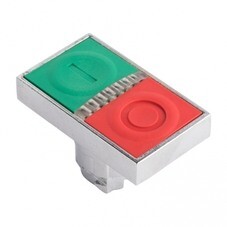 Кнопка плоская EKF PROxima XB4 24 В IP54 с подсветкой пуск-стоп красно-зеленая (XB4BL84)