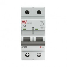 Автоматический выключатель модульный EKF Averes AV-6 DC 2Р 1А тип C 6 кА 230 В (mcb6-DC-2-01C-av)