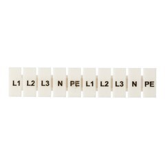Маркеры для клемм JXB-ST 2,5 EKF PROxima с символами L1 L2 L3 N PE (100 шт.) (zb-st-2.5-L-1-3)