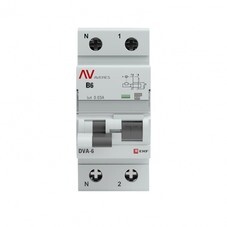 Автомат дифференциальный EKF Averes DVA-6 6А 1P+N тип A 30 мА 6 кА (rcbo6-1pn-6B-30-a-av)
