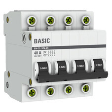 Выключатель нагрузки EKF Basic ВН-29 4Р 40А 400 В на DIN-рейку (SL29-4-40-bas)