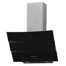 Кухонная вытяжка наклонная Krona Inga 600 Inox/Black push button 60 см черная/нержавеющая сталь