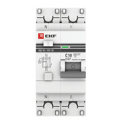 Автомат дифференциальный EKF PROxima АД-32 10А 1P+N тип AC 30 мА 4,5 кА (DA32-10-30-pro)