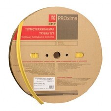 Трубка термоусадочная EKF PROxima ТУТ нг 16/8 мм желтая (100 м)