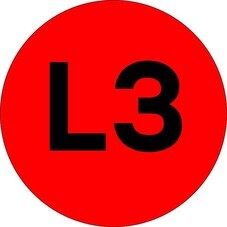 Наклейка знак электробезопасности EKF PROxima d20 мм L3 красная (100 шт.) (an-2-15-2)