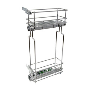 Бутылочница выкатная с доводчиком левая хром 150 мм (VK-04-150-DL)