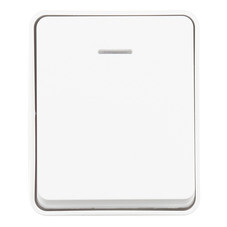 Выключатель Systeme Electric AtlasDesign Profi54 одноклавишный накладной белый с подсветкой (ATN540113)