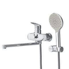 Смеситель для ванны AM.PM Like хром однорычажный с длинным изливом с лейкой (F8095000)