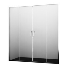 Душевая дверь раздвижная стекло прозрачное WasserKraft Lippe 45S 150х190 см профиль хром (45S08)