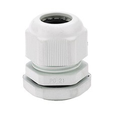 Кабельный ввод Dekraft PG21 диаметром 13-18 мм IP55 пластиковый белый (32155DEK)