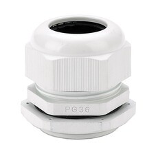 Кабельный ввод Dekraft PG36 диаметром 23-32 мм IP55 пластиковый белый (32157DEK)