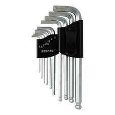 Набор шестигранных ключей с шаровым профилем Berger 1,5-10 мм (BG2291) (10 шт.)