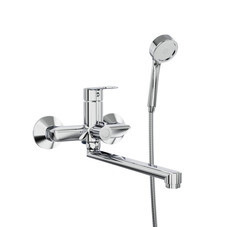 Смеситель для ванны Tokito Kanda хром однорычажный с длинным изливом с лейкой (TOK-KAN-1015)