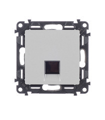 Розетка компьютерная Legrand Valena Life встраиваемая алюминий RJ45 (753640)