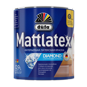 Краска моющаяся Dufa Mattlatex RD100 база 3 бесцветная 0,9 л