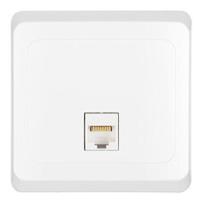Розетка компьютерная Systeme Electric Этюд встраиваемая белая RJ45 (KOMC-001B)