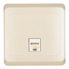 Розетка компьютерная Systeme Electric Этюд встраиваемая бежевая RJ45 (KOMC-001K)