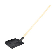 Лопата совковая Павловская Заря стальная с ребрами жесткости с деревянным черенком 1200 мм (325681)