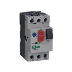 Автомат защиты двигателя Dekraft ВА-431 (21226DEK) 3P 2,5А 100 кА 690 В на DIN-рейку