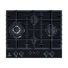 Варочная панель газовая Lex GVG 644 T BL 4 конфорки черная