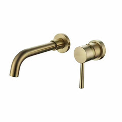 Смеситель для раковины встраиваемый Esko однорычажный золото (SM28 GLD)