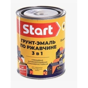 Грунт-эмаль по ржавчине 3в1 Старт оранжевая 0,8 кг