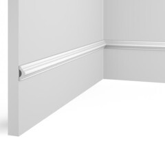 Молдинг из экополимера ударопрочный 25х12х2000 мм Artiva Standart белый