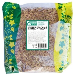 Сидерат семена клевера красного Зеленый Уголок 1 кг