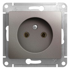 Розетка Systeme Electric Glossa встраиваемая платина без заземления (GSL001241)
