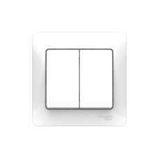 Выключатель Systeme Electric Glossa двухклавишный встраиваемый белый (GSL000152)