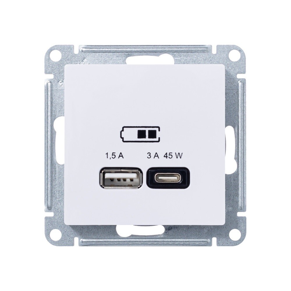 Розетка USB Systeme Electric AtlasDesign встраиваемая лотос USB-A/ Type-C (ATN001329), Белый
Розетка USB Systeme Electric AtlasDesign встраиваемая лотос USB-A/ Type-C (ATN001329), Белый