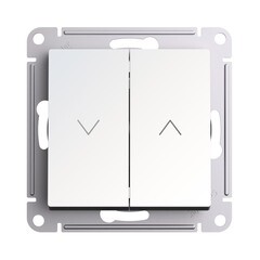 Выключатель жалюзи Systeme Electric AtlasDesign двухклавишный встраиваемый жемчуг (ATN000419)