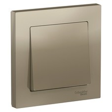Выключатель Systeme Electric AtlasDesign одноклавишный встраиваемый шампань (ATN000512)