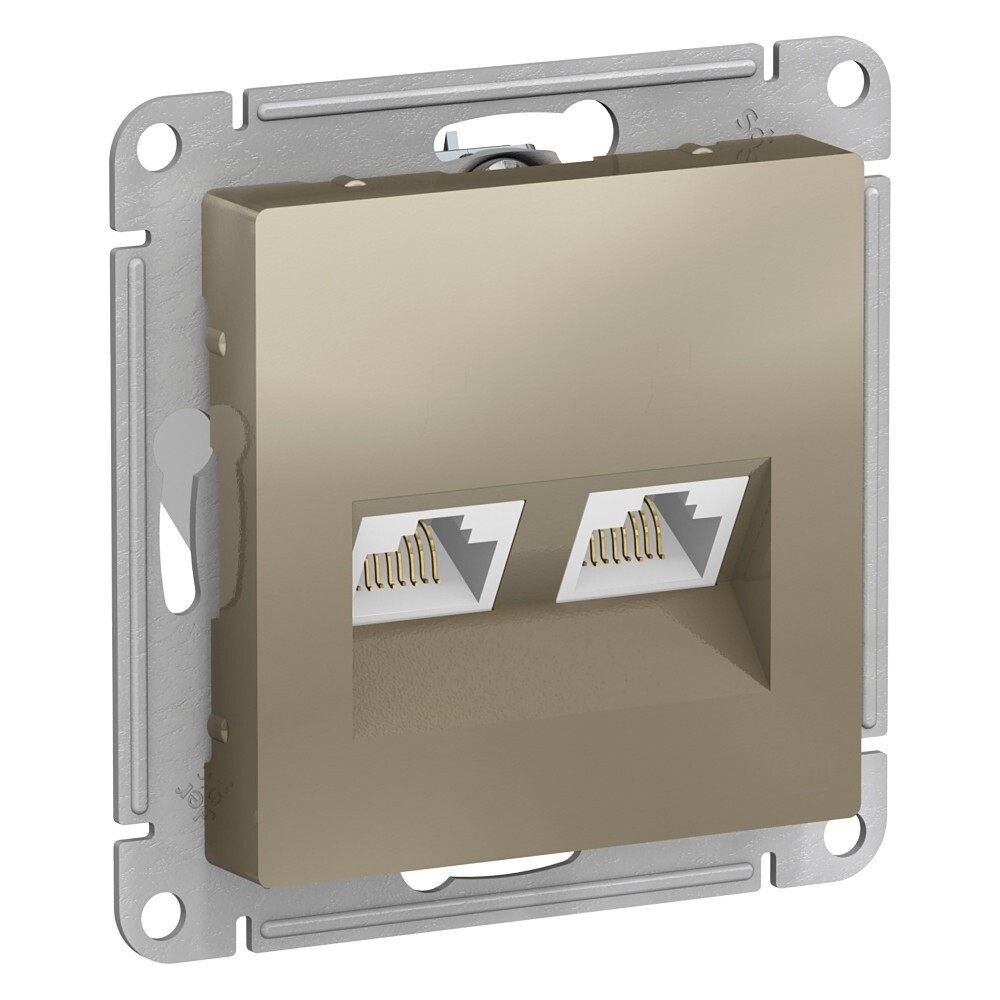 Розетка компьютерная Systeme Electric AtlasDesign встраиваемая шампань 2хRJ45 (ATN000585), Бежевый
Розетка компьютерная Systeme Electric AtlasDesign встраиваемая шампань 2хRJ45 (ATN000585), Бежевый