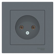 Розетка Systeme Electric AtlasDesign встраиваемая грифель без заземления (ATN000740)