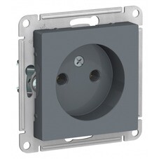 Розетка Systeme Electric AtlasDesign встраиваемая грифель без заземления (ATN000741)