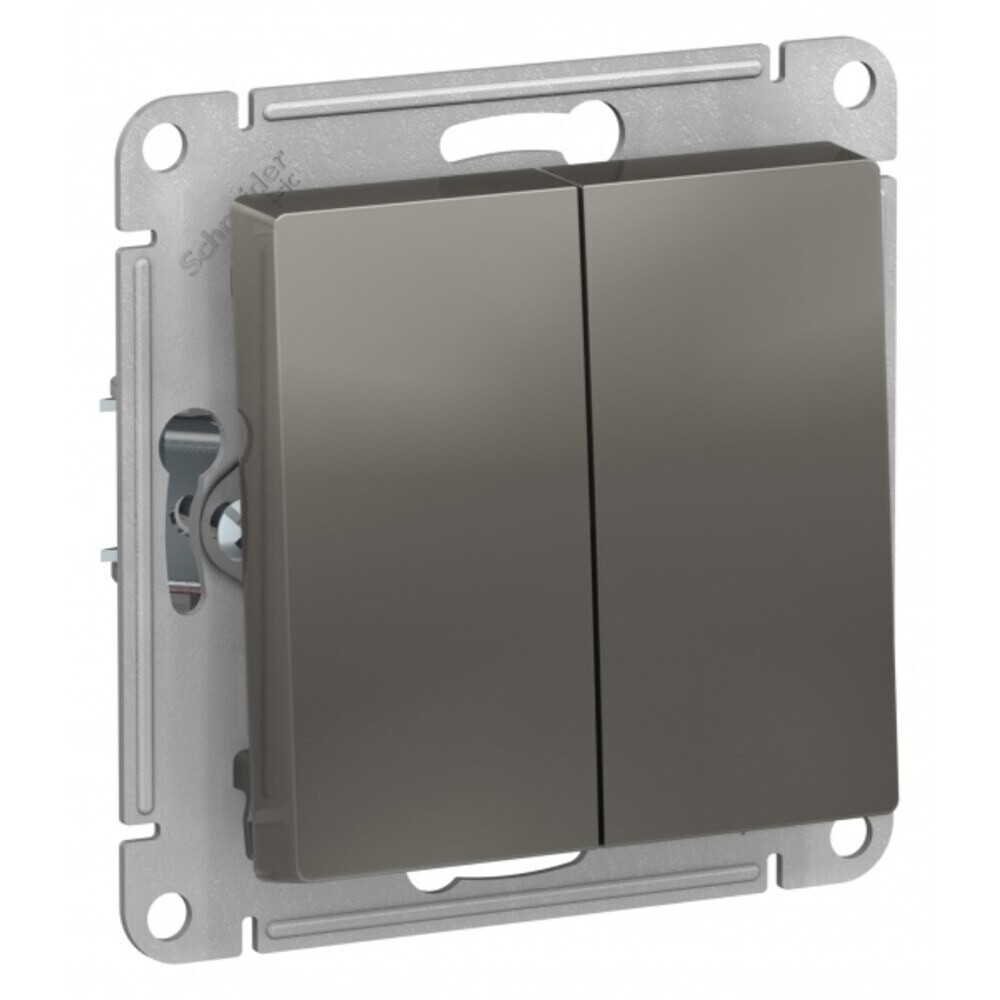 Выключатель Systeme Electric AtlasDesign двухклавишный встраиваемый сталь (ATN000951), Серый
Выключатель Systeme Electric AtlasDesign двухклавишный встраиваемый сталь (ATN000951), Серый
