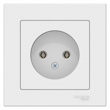 Розетка Systeme Electric AtlasDesign встраиваемая белая без заземления (ATN000140)