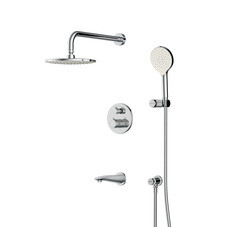 Душевая система AM.PM X-Joy встраиваемая с верхним душем с лейкой с изливом хром (FT85A3RH10)