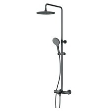 Душевая система AM.PM Like с верхним душем с лейкой с изливом черная (F0780522)
