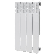 Радиатор алюминиевый КМ 500 мм 4 секции 1" боковое подключение белый