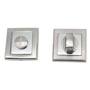 Фиксатор квадратная розетка белый никель/хром