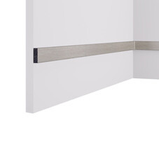 Декоративная рейка из экополимера 30х10х3000 мм Cosca Decor RX010-455 платина матовая