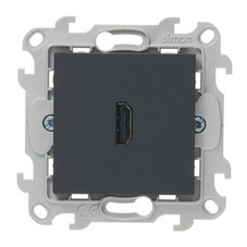 Розетка HDMI Simon 24 Harmonie встраиваемая графит (2411094-038)