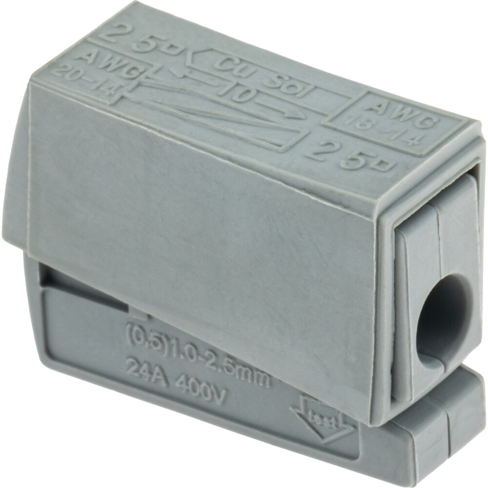 Клемма на 1 провод Duwi СМК 224-112 0,5-2,5 кв.мм с рычажками без пасты (5 шт.) (26734 8), Белый
Клемма на 1 провод Duwi СМК 224-112 0,5-2,5 кв.мм с рычажками без пасты (5 шт.) (26734 8), Белый