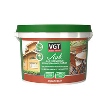 Лак акриловый для наружных работ ВГТ матовый бесцветный 9 кг