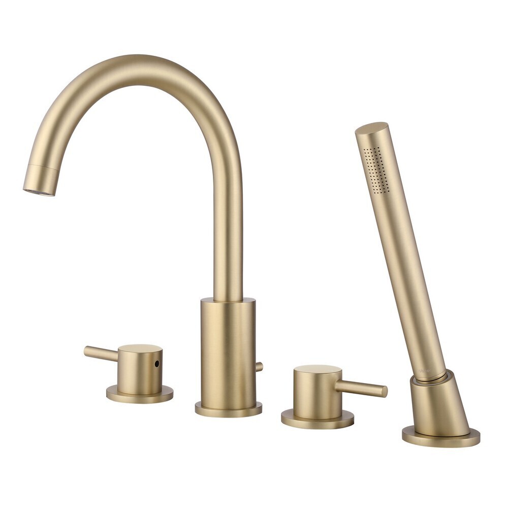 Смеситель на борт ванны Abber Wasser Kreis золото однорычажный с лейкой (AF8113G) 
Смеситель на борт ванны Abber Wasser Kreis золото однорычажный с лейкой (AF8113G)