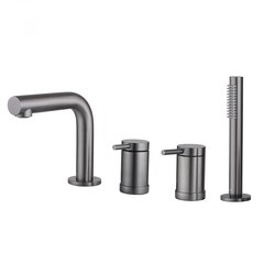 Смеситель на борт ванны Abber Emotion никель однорычажный с лейкой (AF8813NG)