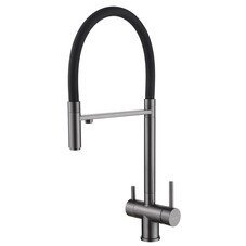 Смеситель для кухни Abber Wasser Kreis никель с высоким изливом с подключением к фильтру однорычажный (AF81141NG)